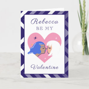 Tarjeta Festiva La pareja lésbica moderna El día de San Valentín L