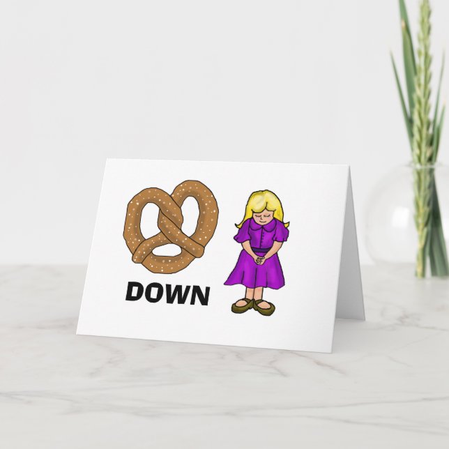 Tarjeta Festiva La Pascua De Pascua Pretzel Personalizar De La Tar (Anverso)