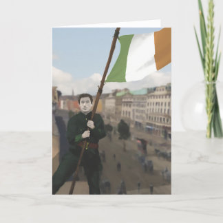 Tarjeta Festiva La Pascua irlandesa que sube 1916