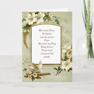 Tarjeta Festiva La Pascua Religiosa Católica Jesús Resurrección Ma