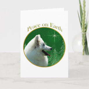 Tarjeta Festiva La paz del perro esquimal estadounidense