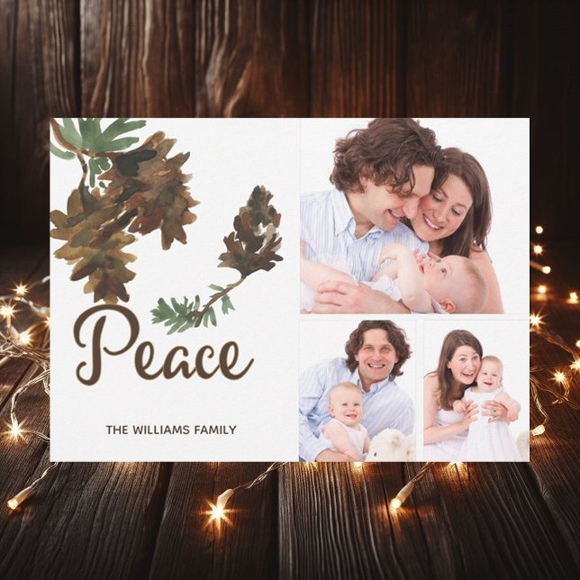 Tarjeta Festiva La paz en la naturaleza Navidades vacaciones 3 tar (Subido por el creador)