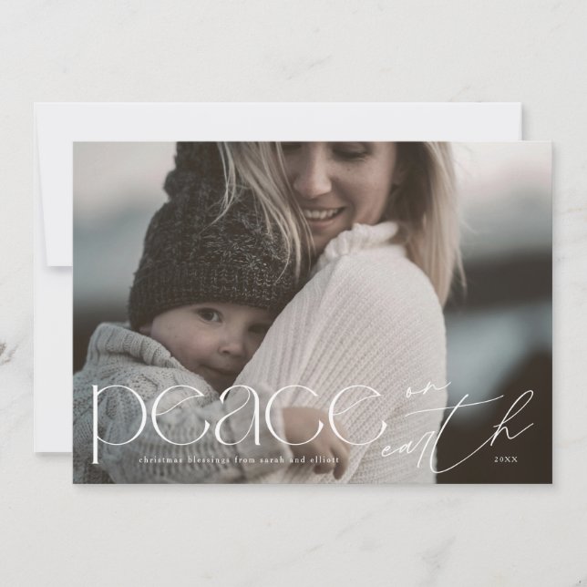 Tarjeta Festiva La paz moderna en la Tierra Gran Foto Religiosa (Anverso)