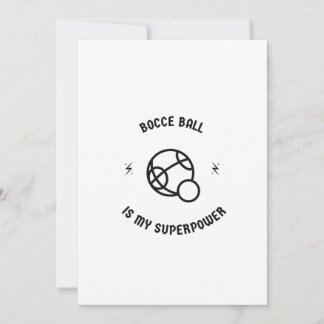 Tarjeta Festiva La pelota de Bocce es mi superpotencia