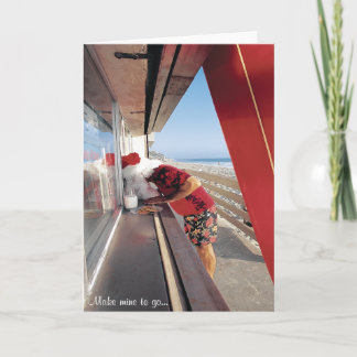 Tarjeta Festiva ¡La petición de Santa en la ventana… "hace los