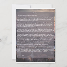 Tarjeta Festiva La piedra, un poema sobre el dolor y la pérdida