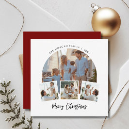 Tarjeta Festiva La playa de los Navidades náuticos de la familia r