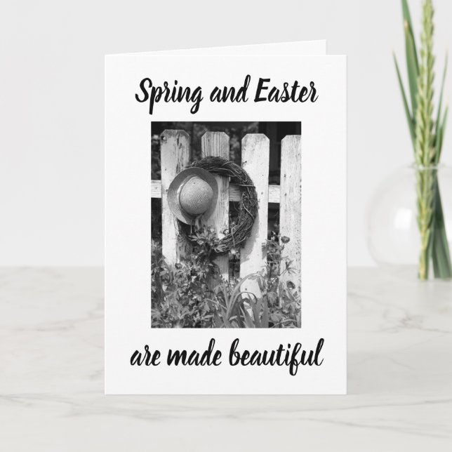 TARJETA FESTIVA LA PRIMAVERA/FÁCIL SE HACE ESPECIAL DEBIDO A USTED (Anverso)