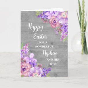 Tarjeta Festiva La primavera florece un feliz sobrino de Pascua y 