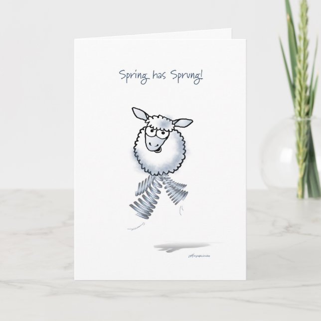 Tarjeta Festiva ¡La primavera tiene Sprung! (Anverso)
