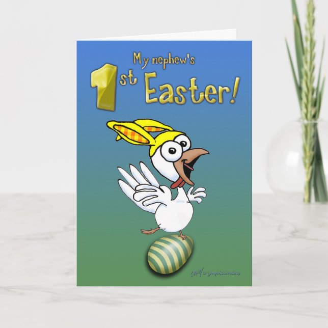 Tarjeta Festiva La primera Pascua de mi sobrino. (Anverso)