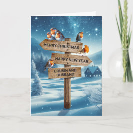 Tarjeta Festiva La primo y sus Navidades de marido Robins