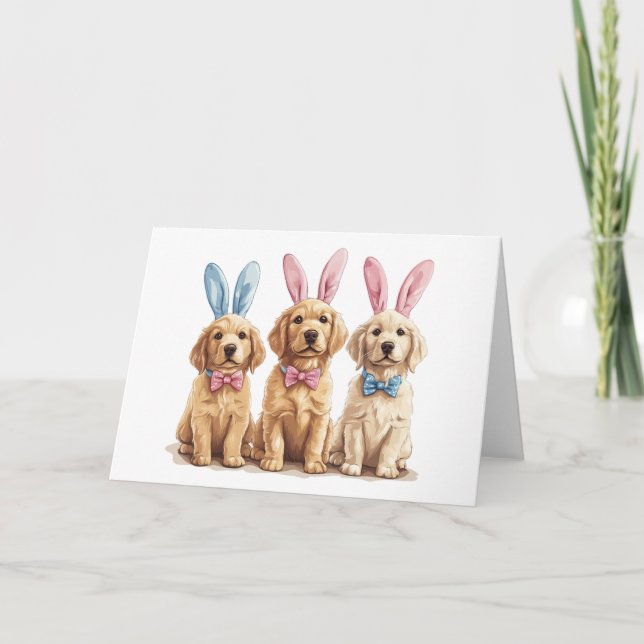 Tarjeta Festiva La recuperación de oro de Pascua daña los oidos de (Anverso)