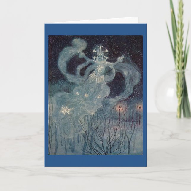 Tarjeta Festiva La reina de la nieve (Anverso)