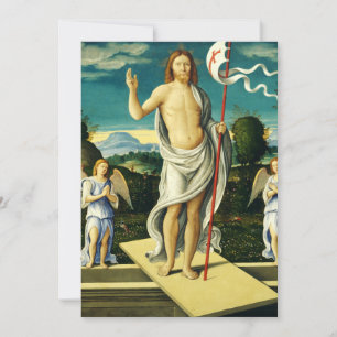 Tarjeta Festiva La Resurrección de Jesús por Girolamo da Santacroc