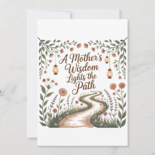 Tarjeta Festiva La sabiduría de una madre ilumina el camino