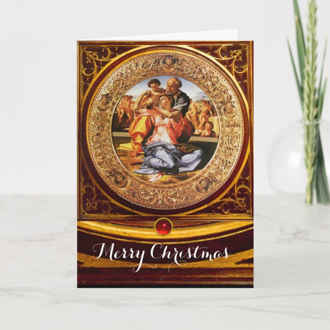 Tarjeta Festiva La Sagrada Familia - El Doni Tondo (Anverso)