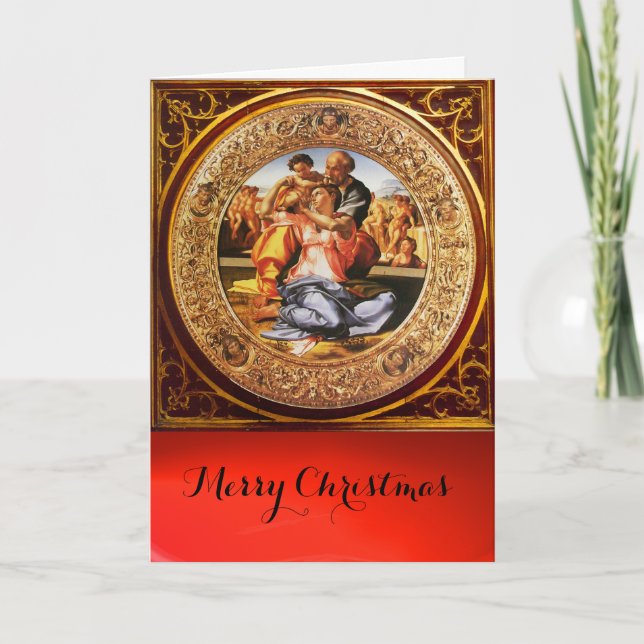 Tarjeta Festiva La Sagrada Familia - El Doni Tondo (Anverso)