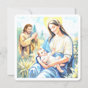 Tarjeta Festiva La Sagrada Familia - Natividad