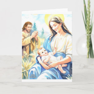 Tarjeta Festiva La Sagrada Familia - Natividad