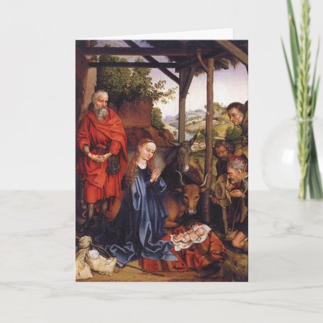Tarjeta Festiva La sagrada Natividad (Anverso)