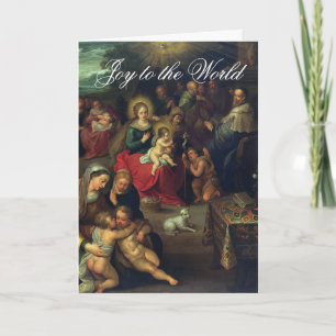 Tarjeta Festiva La Sagrada Parentela Niño Jesús Felicitaciones de 