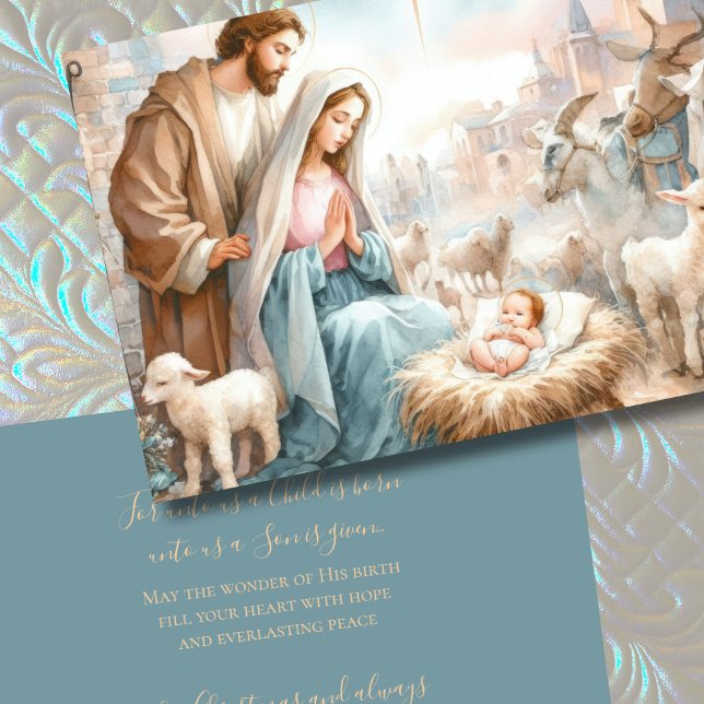 Tarjeta Festiva La Santa Familia Pintando La Natividad (Subido por el creador)