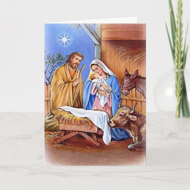Tarjeta Festiva La Santa Noche (Anverso)