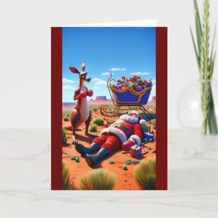 Tarjeta Festiva La sorpresa australiana de Santa María