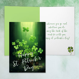 Tarjeta Festiva La suerte del Día de los Ropos Irlandeses en San P