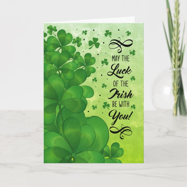 Tarjeta Festiva La suerte del Día de San Patricio del amante irlan (Anverso)