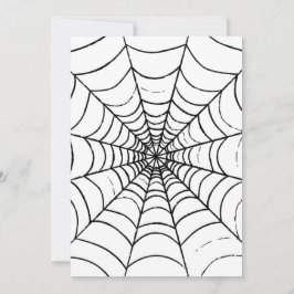 Tarjeta Festiva La telaraña de una araña simple - Primer plano
