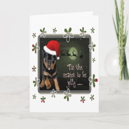 Tarjeta Festiva La Temporada Para Ser Bonito Cachorro Saludos Navi