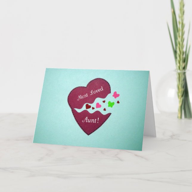 Tarjeta Festiva ¡La tía más querida! (Anverso)