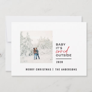 Tarjeta Festiva La tipografía minimalista moderna foto bebé su cov