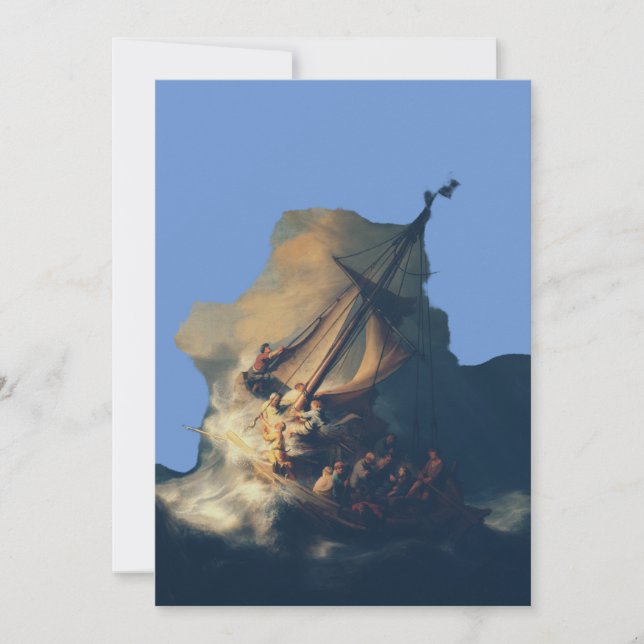 Tarjeta Festiva La tormenta en el mar de Galilea (Anverso)