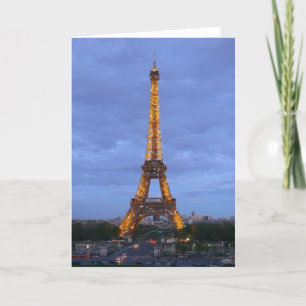 Tarjeta Festiva La Torre Eiffel de París Francia
