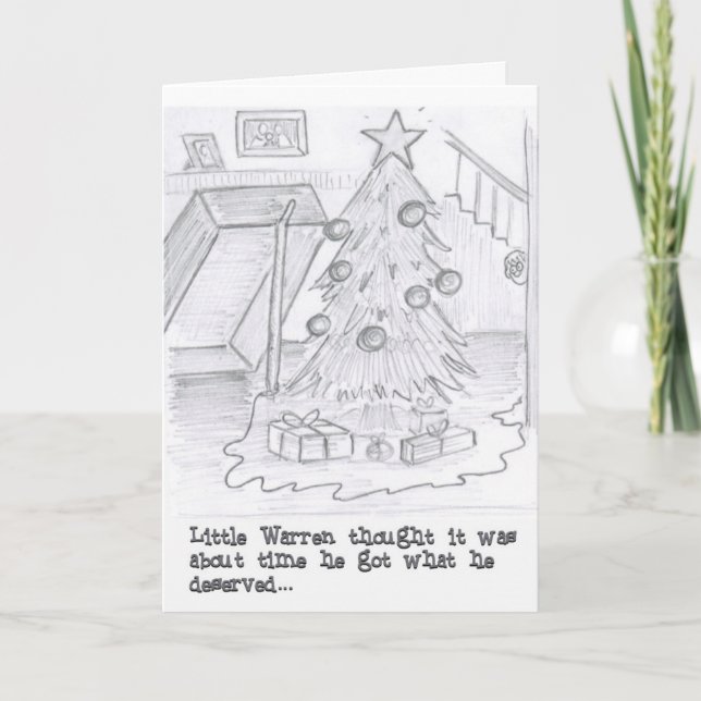 Tarjeta Festiva La trampa de poco Warren (Anverso)