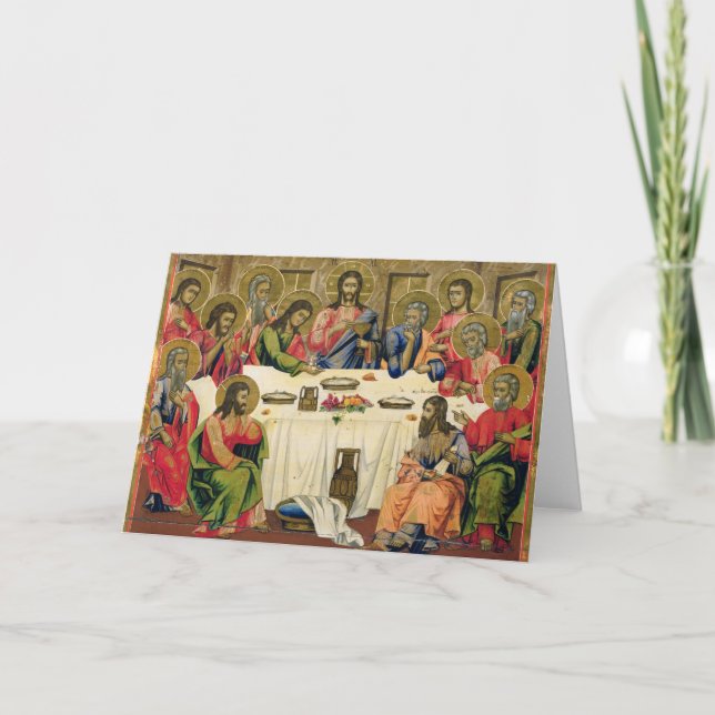 Tarjeta Festiva La última cena (Anverso)