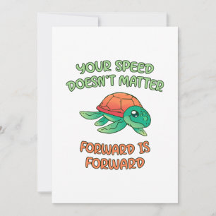 Tarjeta Festiva La velocidad de la tortuga no importa
