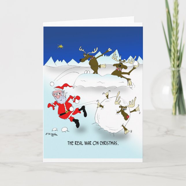 Tarjeta Festiva La verdadera guerra contra los Navidades (Anverso)