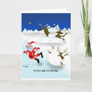 Tarjeta Festiva La verdadera guerra contra los Navidades