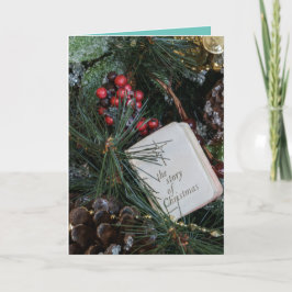 Tarjeta Festiva La verdadera historia de la Biblia de los Navidade