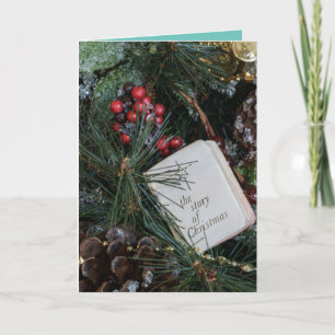 Tarjeta Festiva La verdadera historia de la Biblia de los Navidade