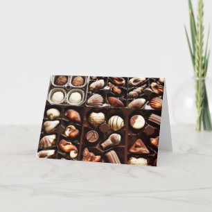 Tarjeta Festiva La vida es como una caja de chocolates postre dulc