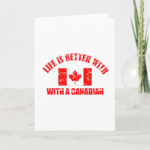 Tarjeta Festiva La vida es mejor con un CANADÁ
