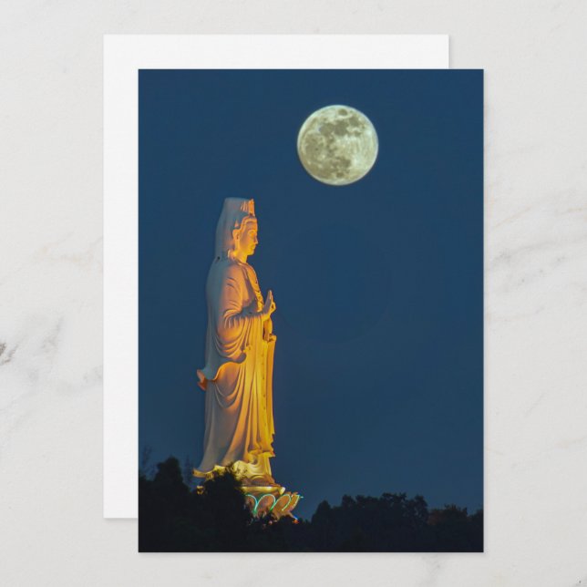 Tarjeta Festiva La vida, la meditación y la compasión de Buda (Anverso / Reverso)