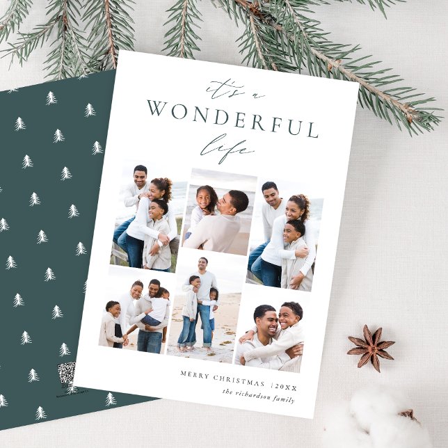 Tarjeta Festiva La vida maravillosa | 6 COLLAGE DE FOTOS (Subido por el creador)