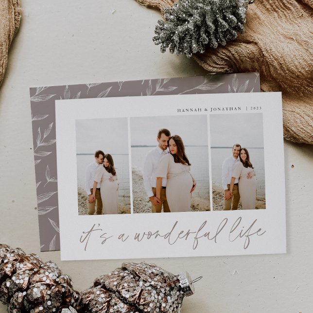 Tarjeta Festiva La vida maravillosa | Moderno Mínimo 3 Navidades f (Subido por el creador)