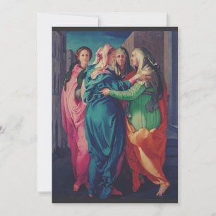 Tarjeta Festiva La Visitación por Pontormo Arte Refinado Mannerist